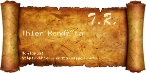 Thier Renáta névjegykártya