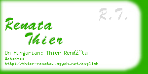 renata thier business card